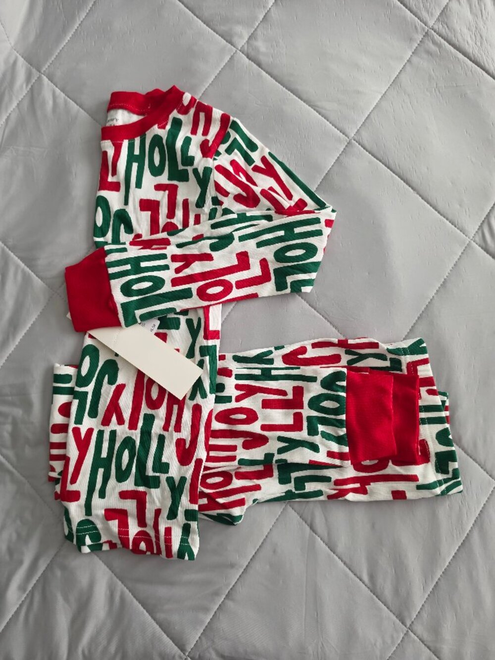 Carter's Family Matching Kids Pajamas Green Holly Jolly Size 8